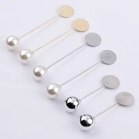 

Factory Luxury Gold & Silver Plated Simulated Pearl Alloy Copper Long Brooch Pin DIY Lapel Dress Jewelry Brooches Accessories