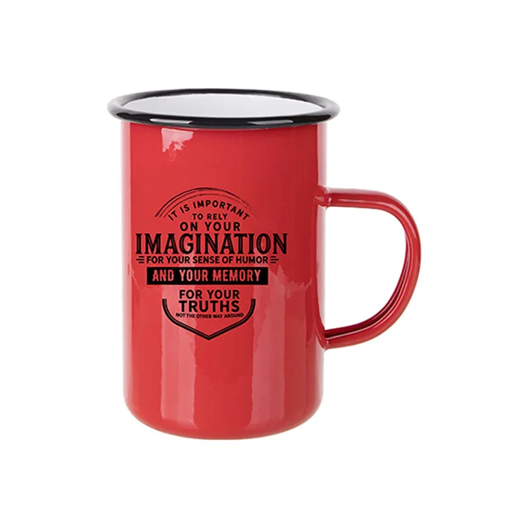 

Wholesale Cheap Custom Logo 12oz White Sublimation Tumbler Metal Coffee Cup Camping Stainless Steel Enamel Mugs, Customized printing