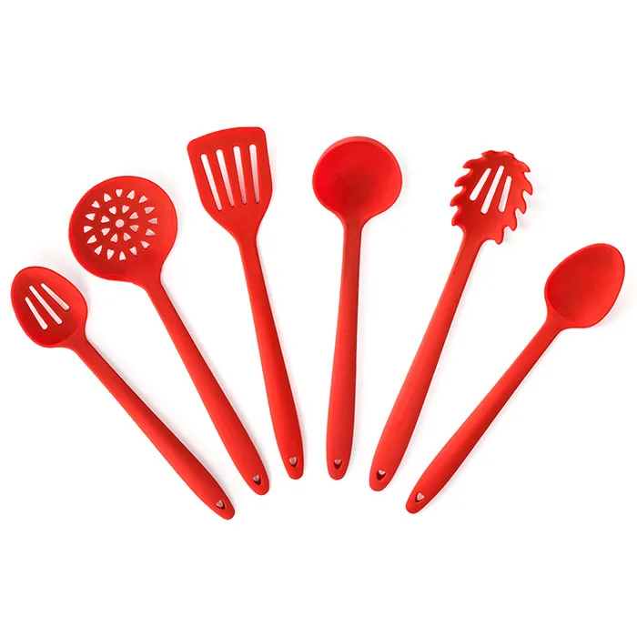 

Amazon Top Selling Kitchen Utensils Accessories Silicone Suit cookware set 6 pieces Spatulas kitchenware set, Any pantone color is available