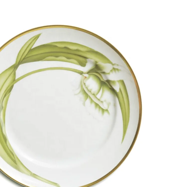 

Plant Dinner Plates Fine Bone China Dinnerware Sets Ceramic Dishes and Plate For Party