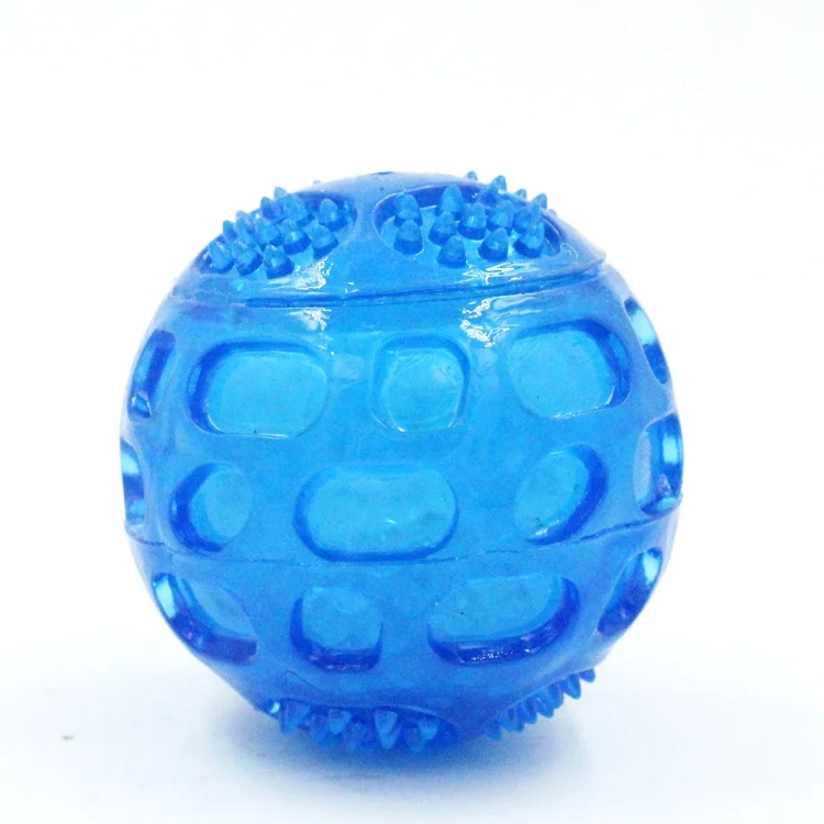 

Dog Chew Toy Toothbrush Coolable Squeaky Ball Teeth Cleaning Dogs Teether Cooling Summer Chew Toys