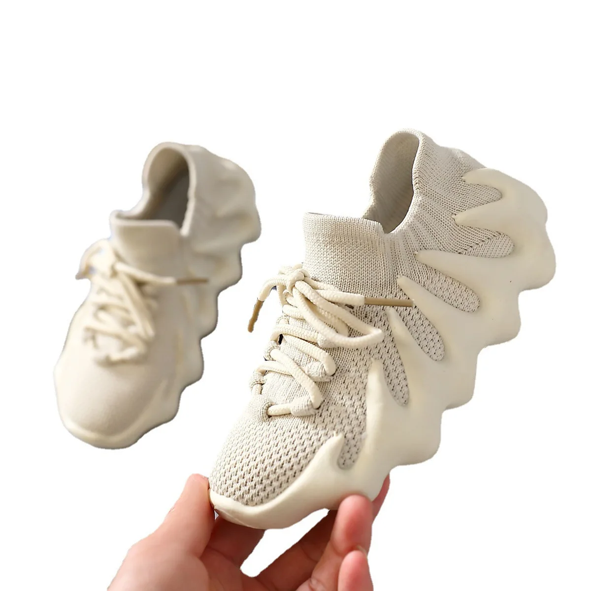 

2021 Fashion Boys Girls Casual Sneakers Toddler Kid Yeezy 450 Children Lace-Up Walking Shoes, Picture shows