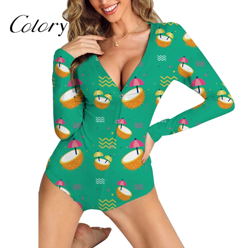 

Colory Satin Set Men's Pajamas Long Sleepwear Women Pajamas Print, Picture shows