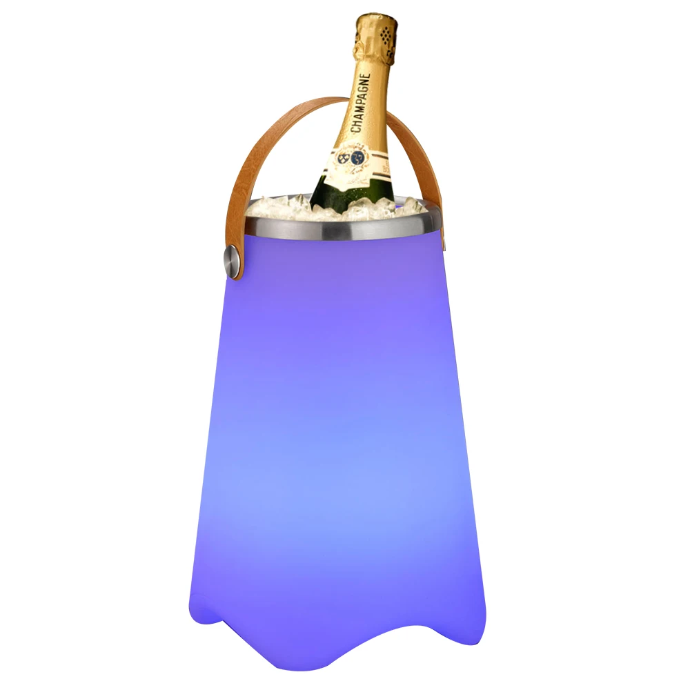 

Smart Cordless Portable Music LED Lantern Speaker Table Light with ice bucket wine cooler/LED lamp lantern wireless speaker, 16 colors changing