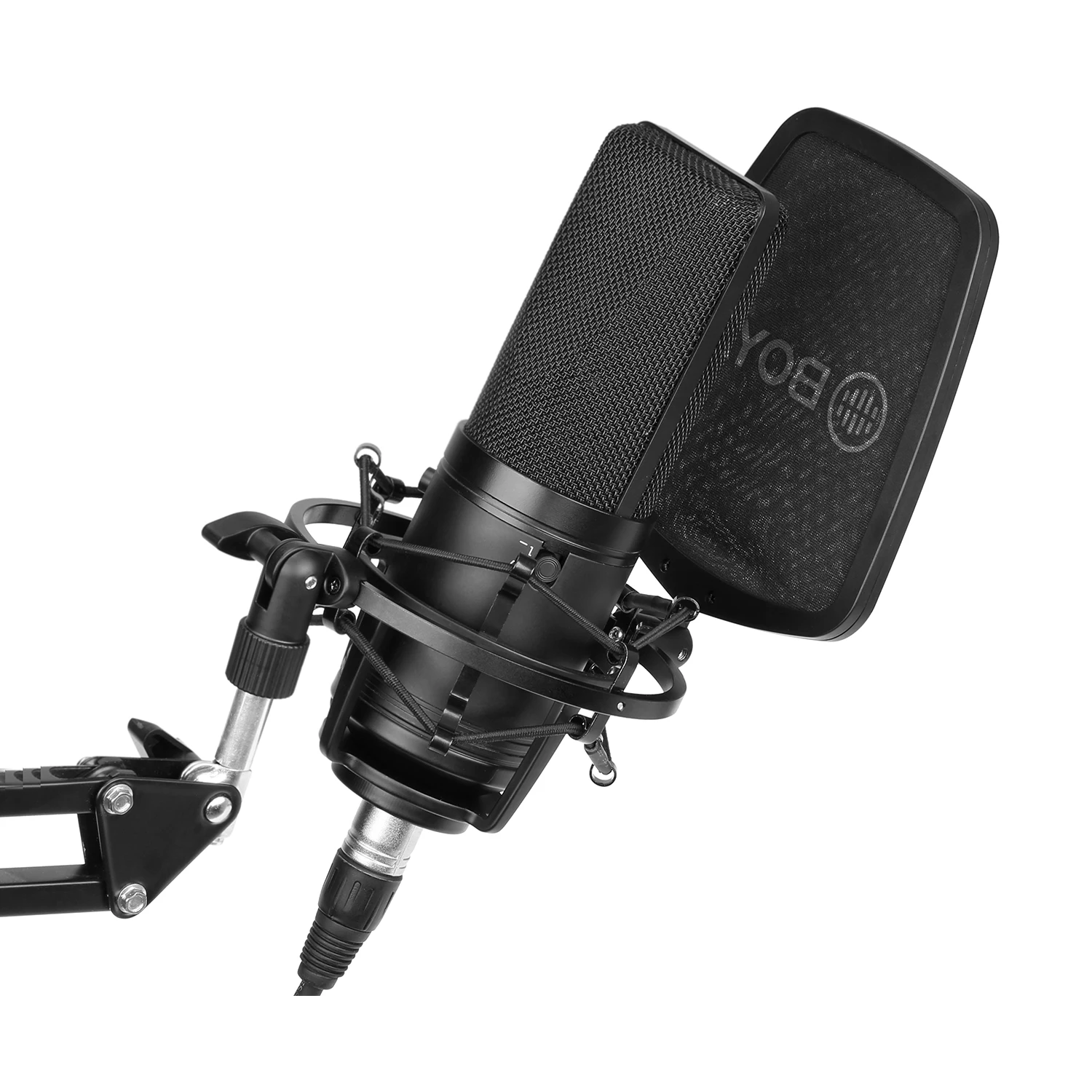 

BOYA BY-M1000 Audio Large Diaphragm Studio Condenser Microphone for Vocal Recording Singer Podcast Broadcast YouTube Video