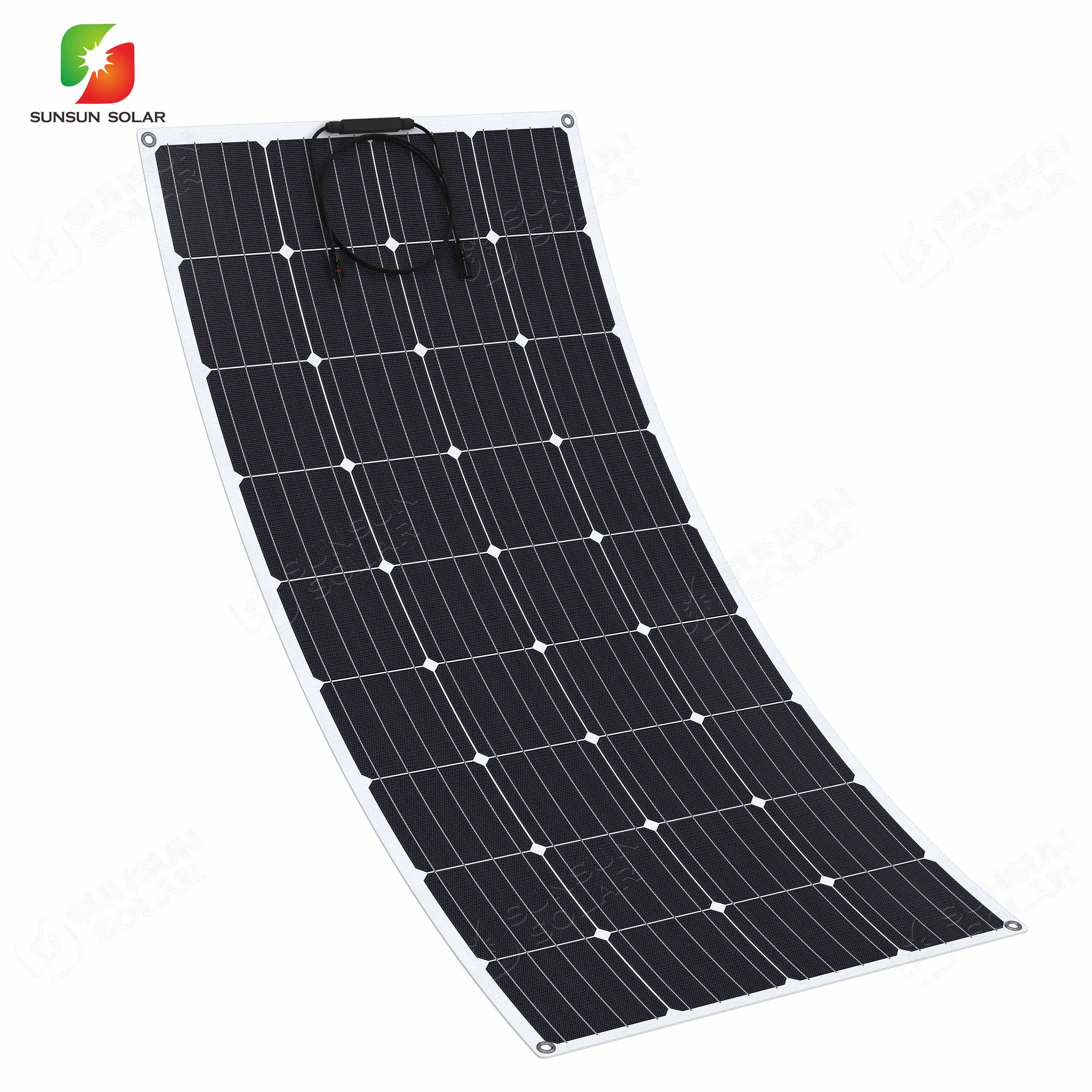 Sunsun High Efficiency 180w 18v Etfe Monocrystalline Cell Semi Flexible Pv Solar Panel Etfe 3970