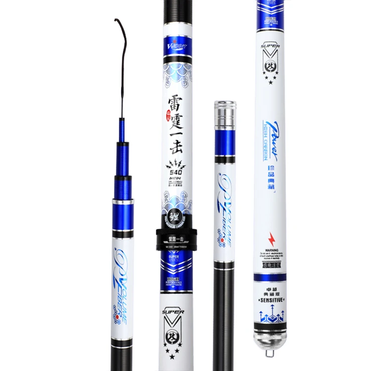 

5.4m High Carbon Fiber Ultralight Telescopic Portable Handle Carp Fishing Rod Pole Tackle Pesca Olta