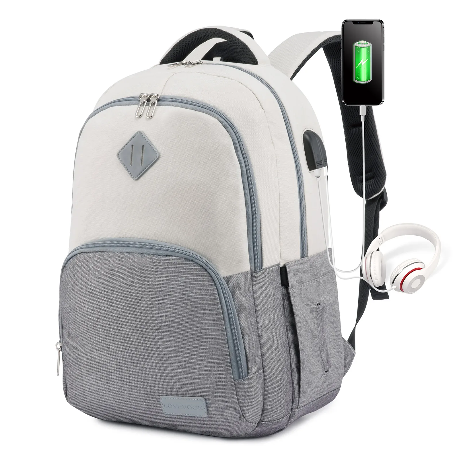 

LOVEVOOK 14.3 15.6 17 in Laptop Backpack Water Resistant Travel Backpacks for Women Men College School Backpack Student Bookbag