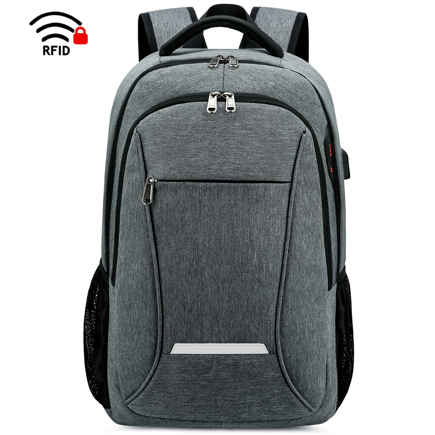 

Computer Bag Rucksack with USB Charging and Headphone Port TSA Friendly Water Resistant Backpack Outdoor Men Smart Backpack, Red,black,gray,blue