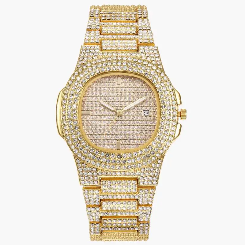 

luxury brand high quality fashion woman stainless steel band Diamond with quantiz movement women logo square watch