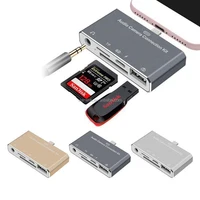 

USB-HUB with TF SD Card Mobile Phone Multi-Function Camera Card Audio Aux OTG Charging For Lightning Iphone 6 7 8 10 Old Ipad