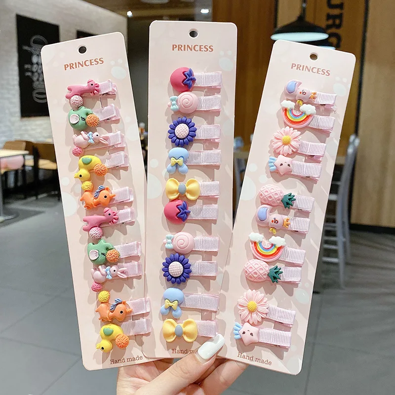 

OUYE Children's hairpin baby hair accessories for little girls duckbill clip baby bangs clip cute hairpin female, Colorful