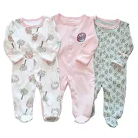 

3 Piece 100% Cotton Soft Long Sleeve Underwear Pajamas Baby Clothes Romper