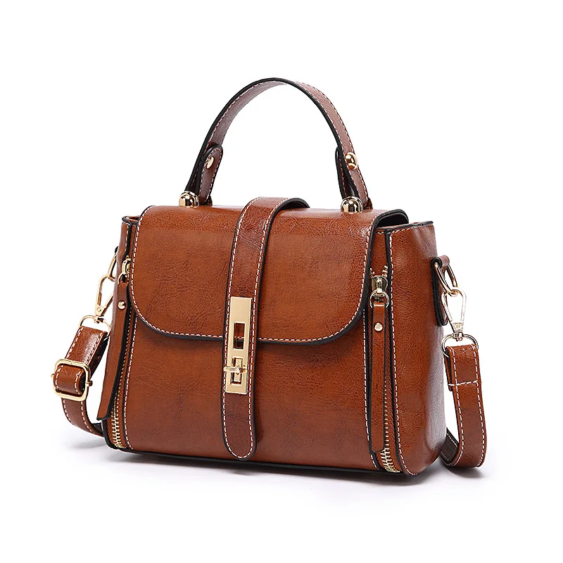 

Hot Selling Designer Women Bag Retro Brown Saddles Trendy Pu Handbag, Brown, black, red, coffee