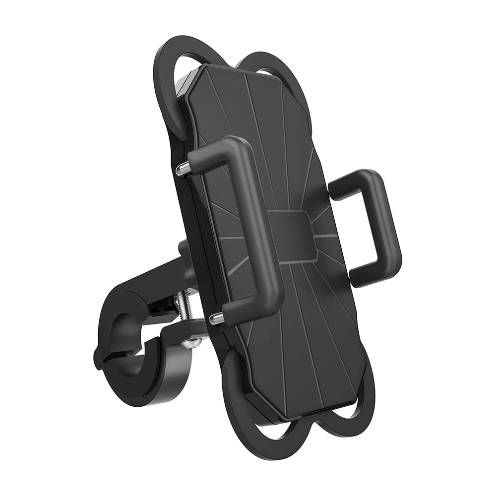 

360 Degree Rotation Non-Slip Bike Phone Holder Universal Outdoor Mobile Phone Stand Holder, Black