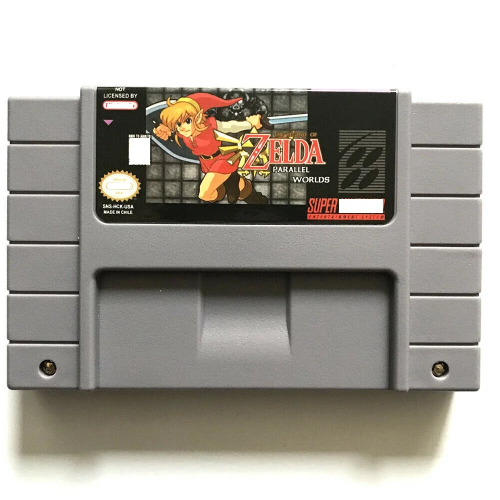 

Free Shipping The Legend of Zelda Parallel Worlds for SNES card Super Game Cartridge NTSC PAL, Colorful