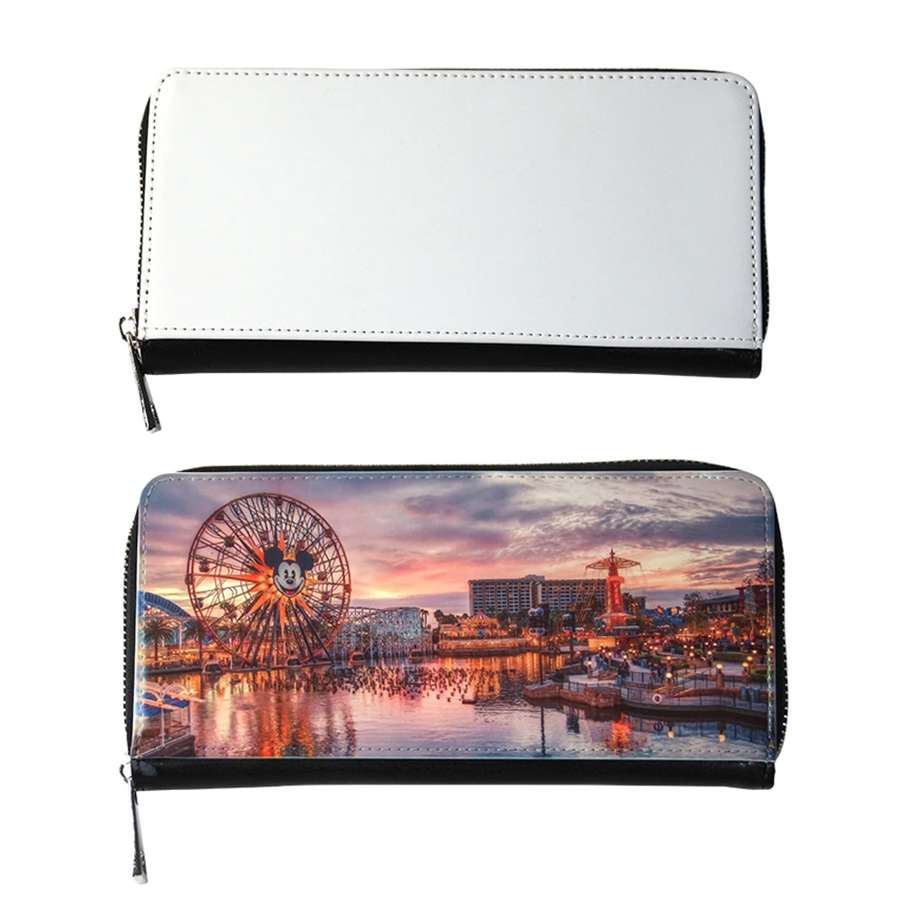 

Prosub men sublimation blank purse zipper billfold wallet mens sublimation blanks wallets, Printable white + black pu