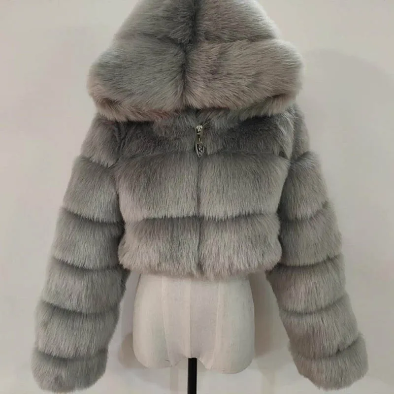 

2021 new arrival faux fox fur coat women high quality, Customized color