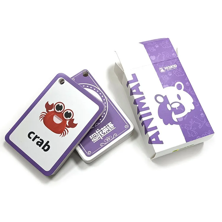 

High quality custom educational cards learning english sight words harmless education flash card, Cmyk