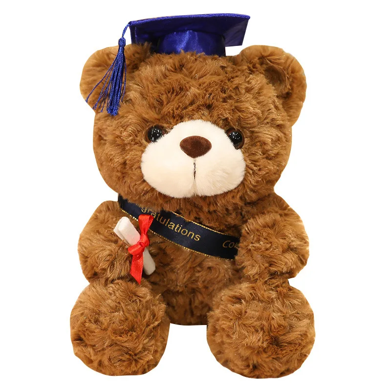 

Doctor hat bear plush toy graduation bear doll bachelor bear graduation commemorative gift