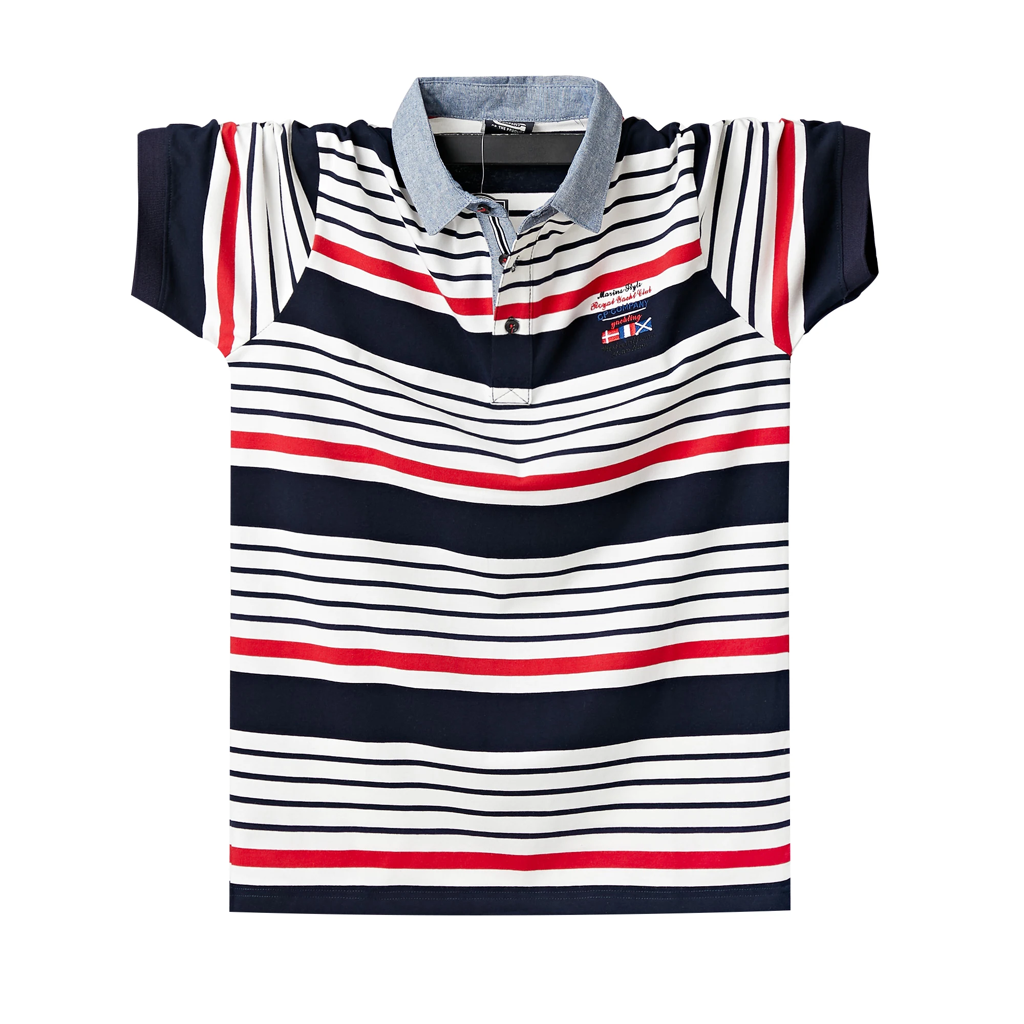 

china manufacturer promotional OEM big size polo high quality striped cotton men golf polo t shirt