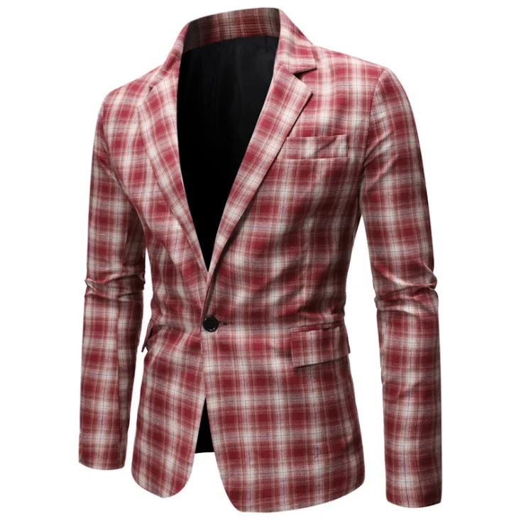 

Blazer Jacket Suit Men Smart Causal Single Button Blazer Men
