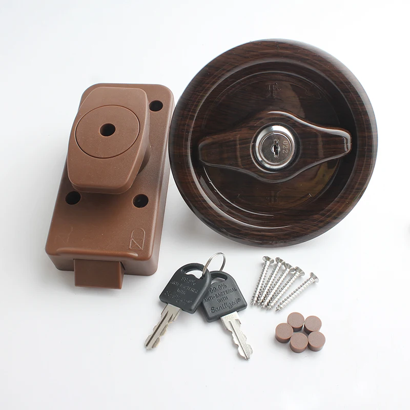 

TYTXRV Caravan Toilet Lock for Motorhome, Wood grain color