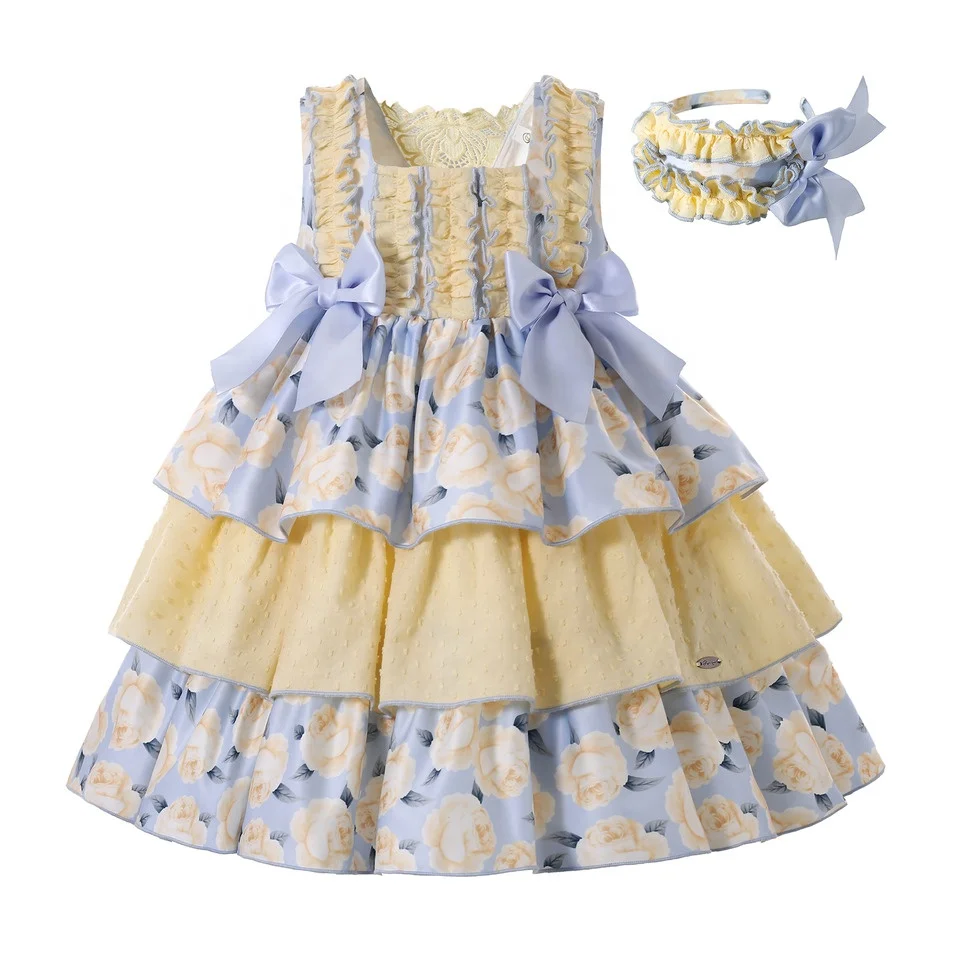 

Pettigirl Lavender Fancy Easter Dresses New Designer Flower Girl Dresses Online Layers Baby Girl Princess Dress Kids Clothes