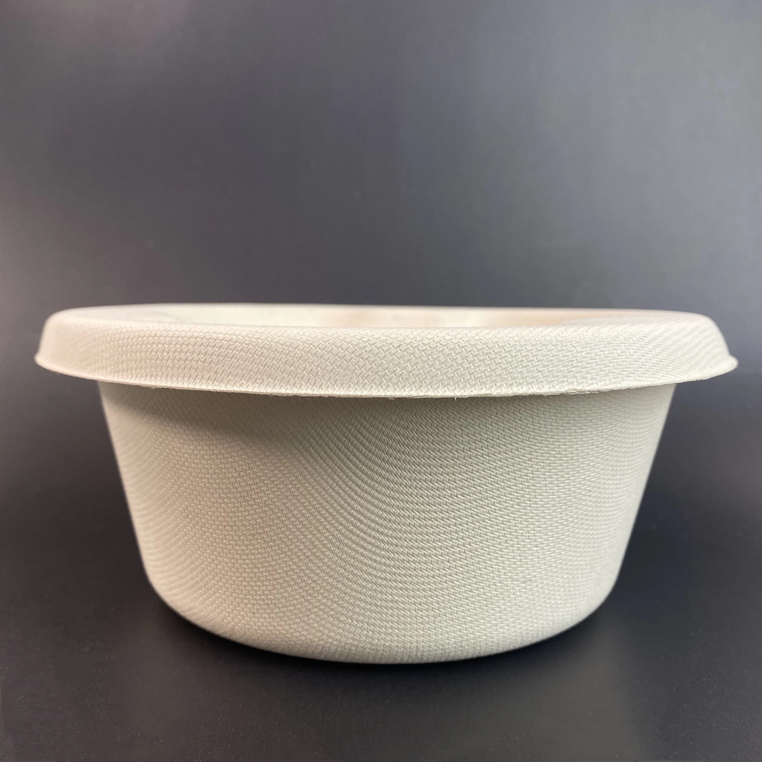 

natural color noodles bowl 1000ml biodegradable disposable bagasse fiber, Bleached and unbleached