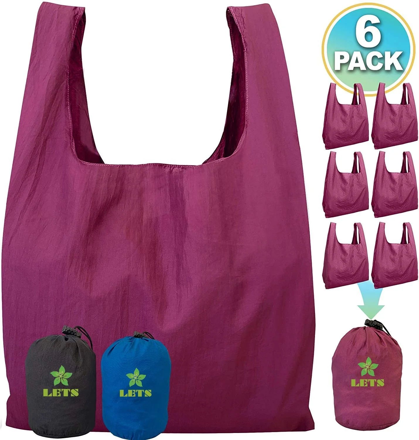 

Foldable Bags Shopping Bag Custom, 50 different colors