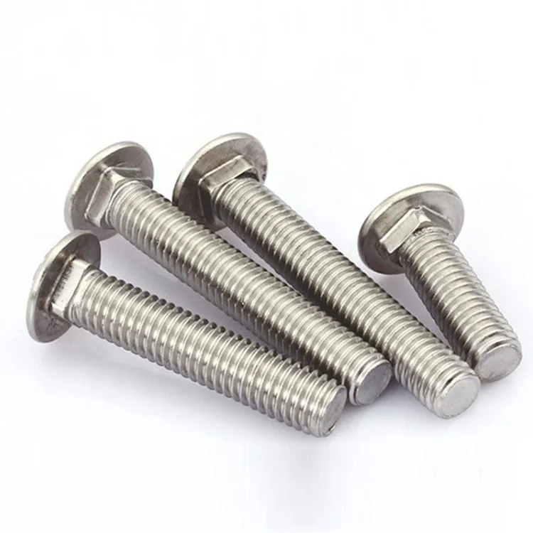 
DIN 603 Round Head Square Neck Carriage Bolt Carbon Steel Stainless Steel 