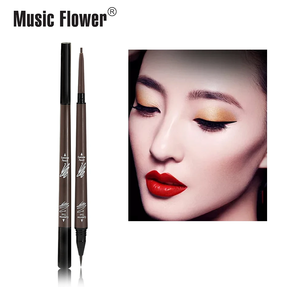 

HOT double ended 3 color eyebrow pencil with brush waterproof eyebrow pen eyebrows eye brow pencil, 3 colors