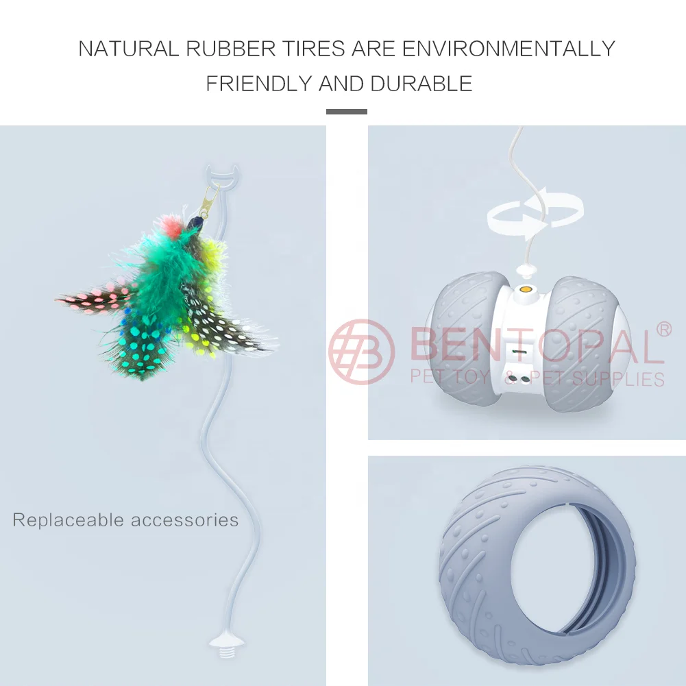 
Indoor Feather Automatic Interactive USB Charging Cat Toys 