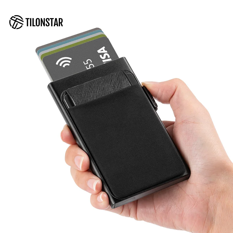 

Minimalist Rfid Blocking Wallet Credit Card Holders Wallet Aluminum Card Holder Pop Up Wallet
