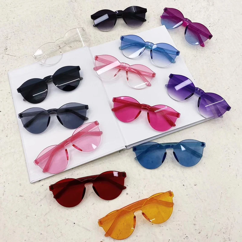 

Children's glasses boys and girls instagram celebrity same children's sunglasses sunglasses uv protection UV400 color rimles