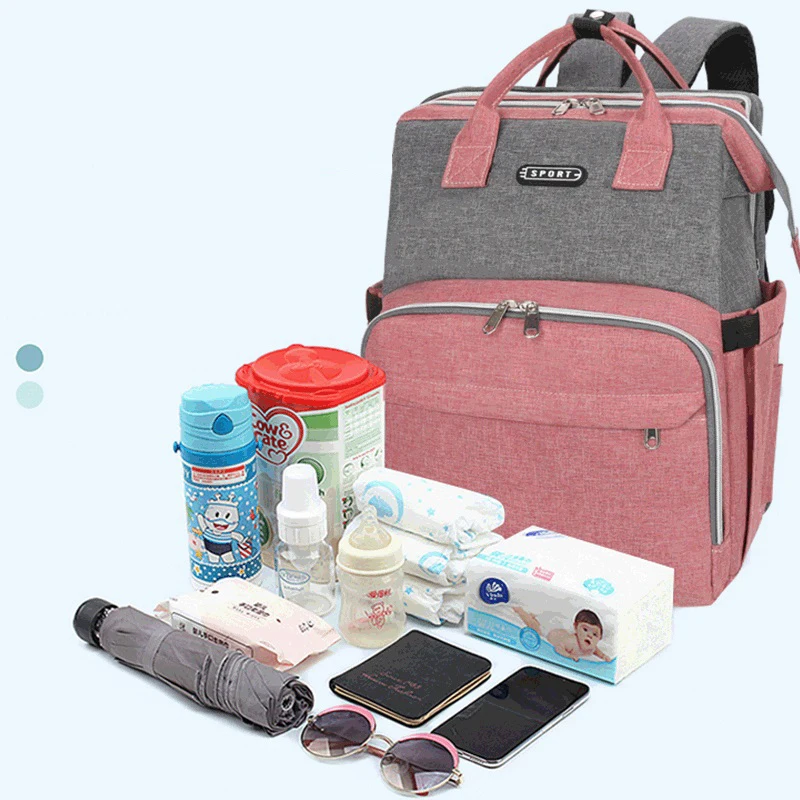 

Baby Lazy Bag Bed 3 In 1 Luxury Foldable Baby Diaper Baby Bag, 6 colors