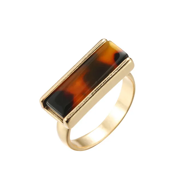

Alloy acetate plate leopard print ring for lady, Picture