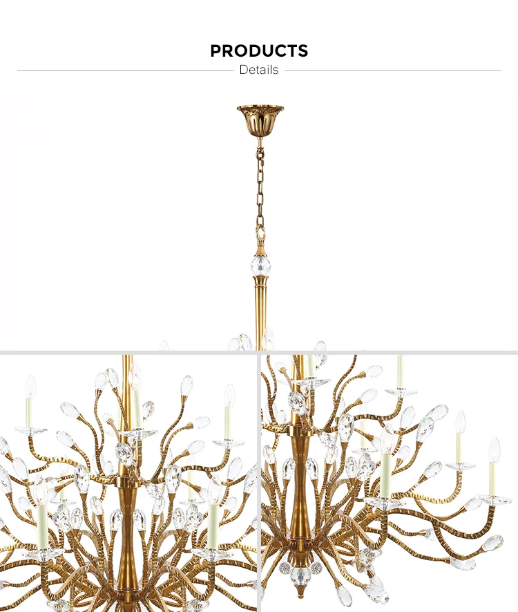 brass branch pendant chandelier