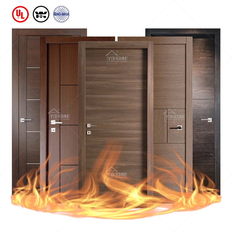 

China top project manufacturer custom british internal fire door economy hotel doors solid wood composite fire doors