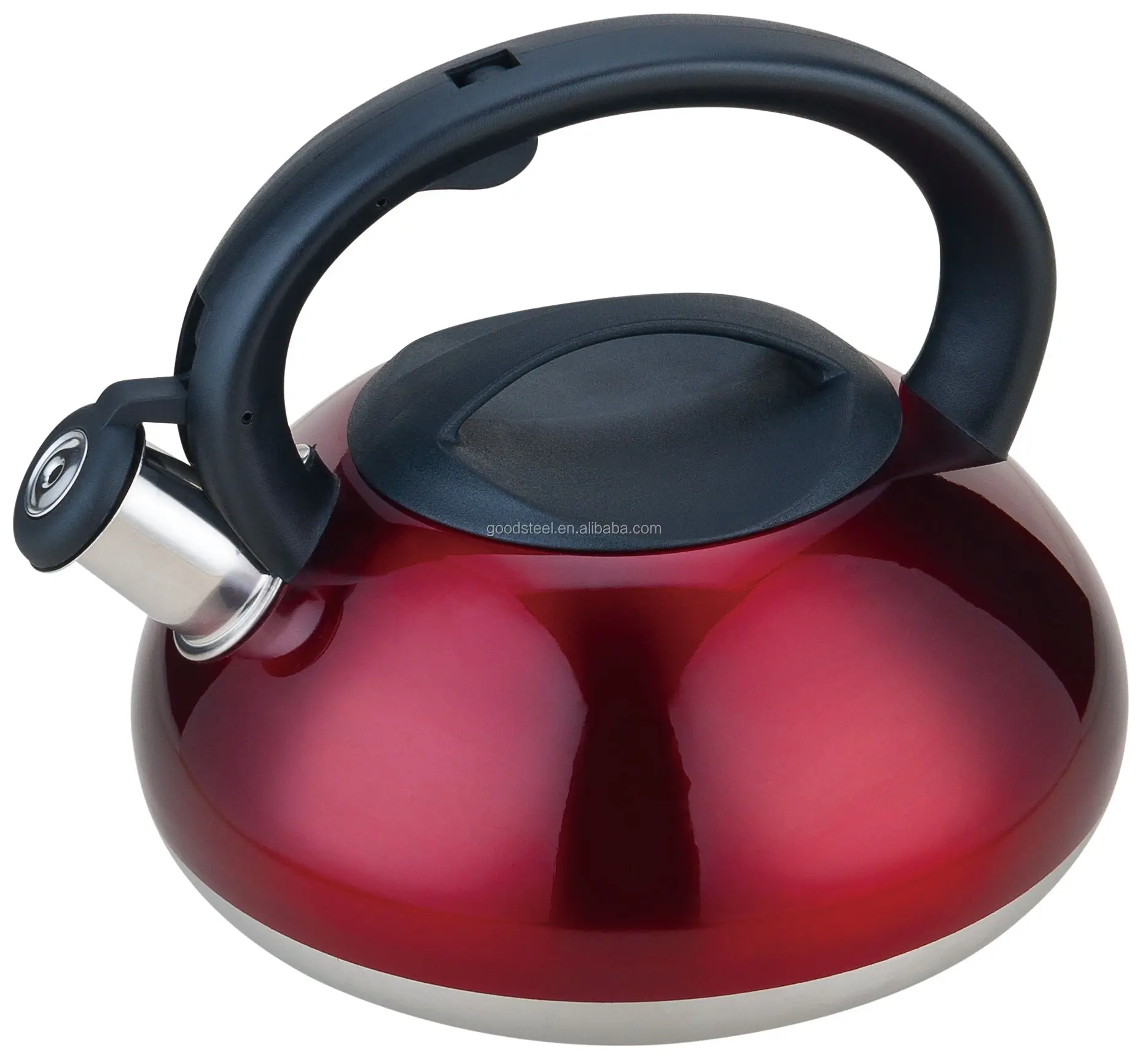 

3L stainless steel whistling kettle with metallic red painting MSF-2920