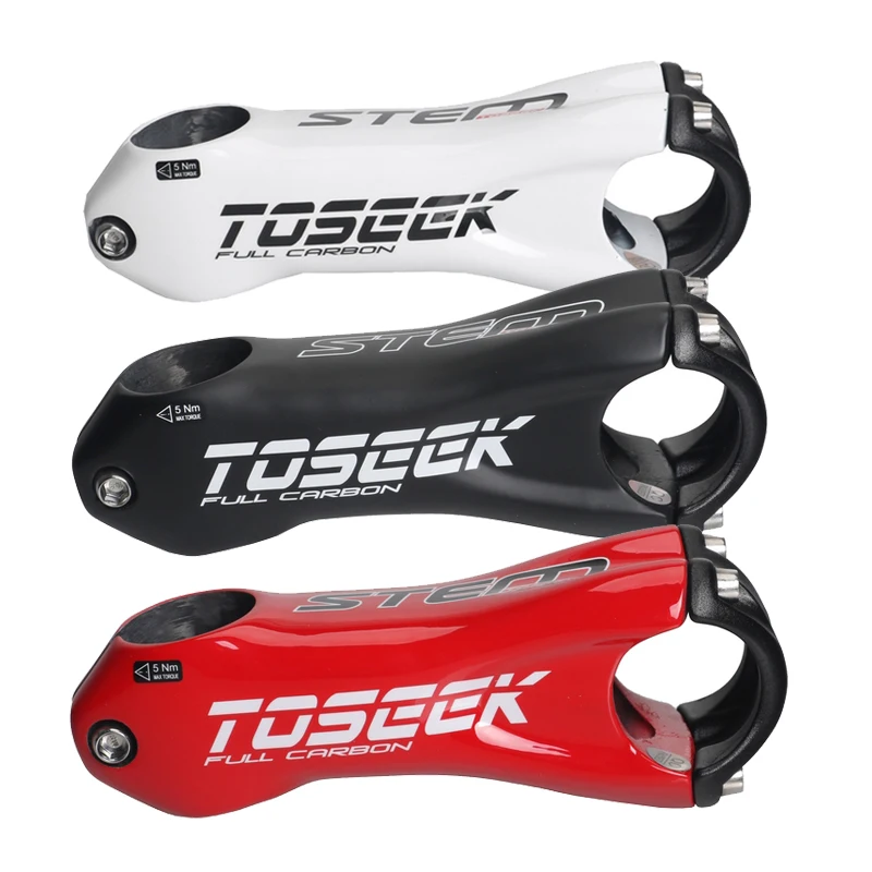 

TOSEEK Full Carbon Fiber Mountain Bike Road Bike Stem Bicycle stem 31.8mm 80/90/100/110mm Bike parts black/white/red