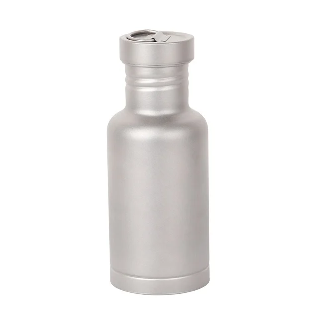 

Outdoor Camping Pure Titanium Water Bottle Riding Bottle 750ML, Silver