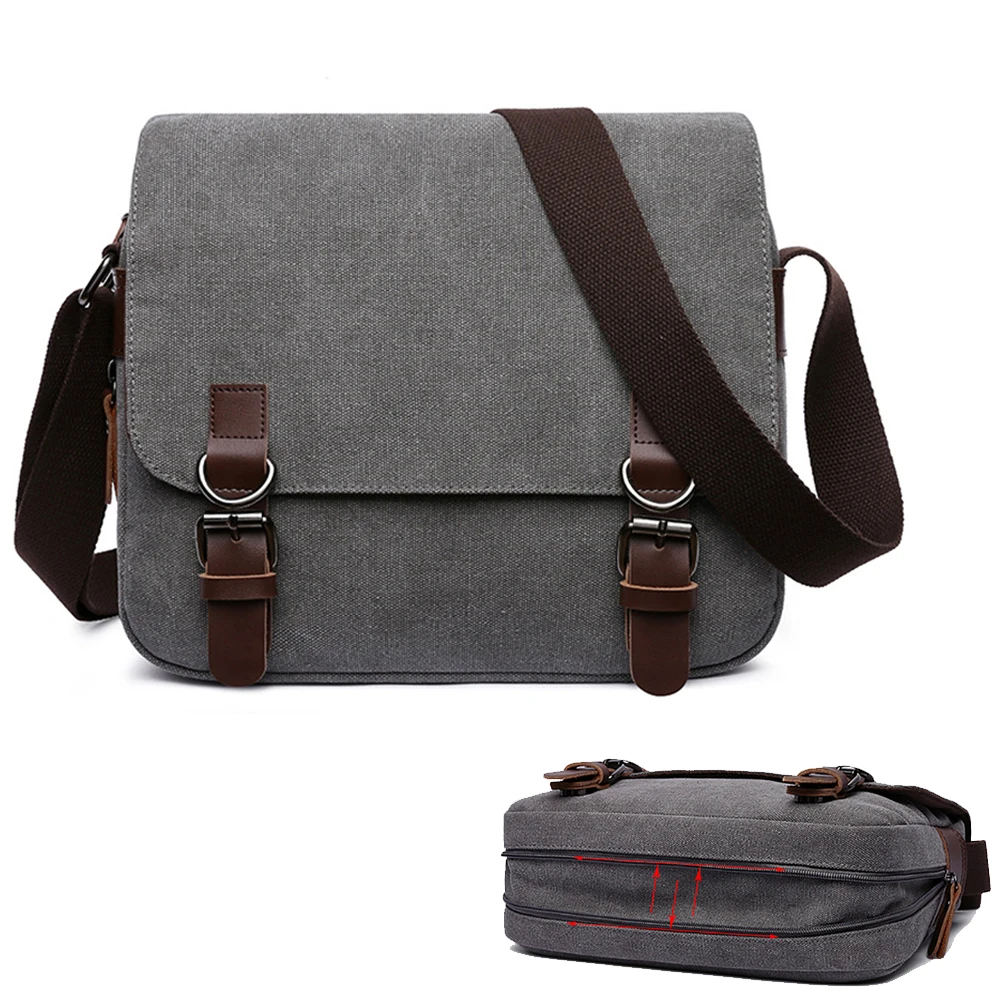 ZUOLUNDUO Man Sling Bag New Simple Casual Custom Logo Crossbody Shoulder Bags Men Messenger Canvas Bag