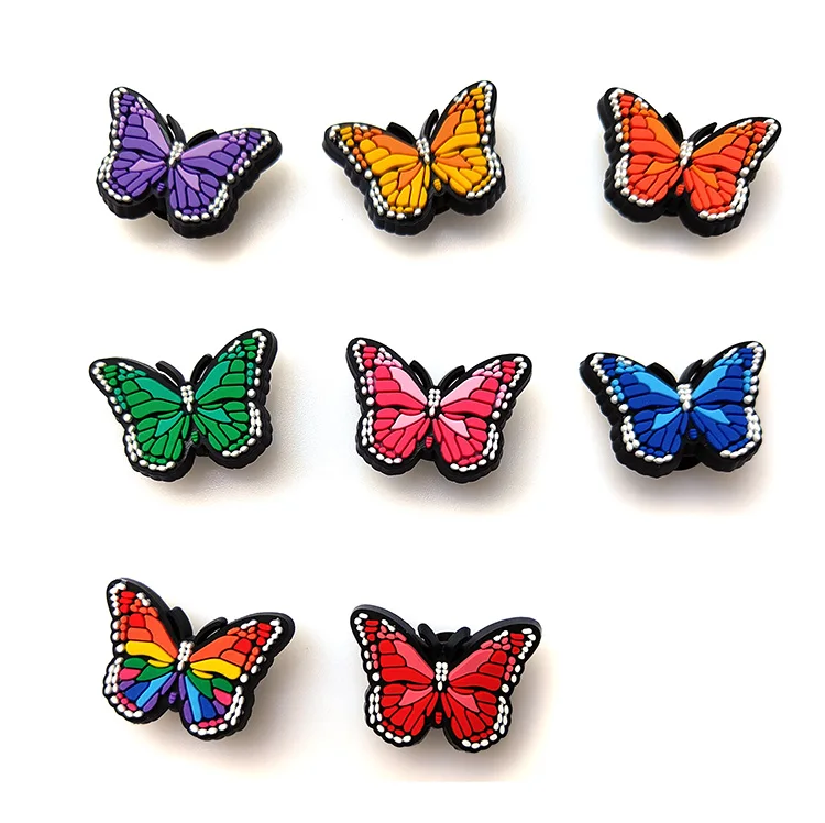 

custom PVC butterfly luxury croc shoe charms designer shoe charms