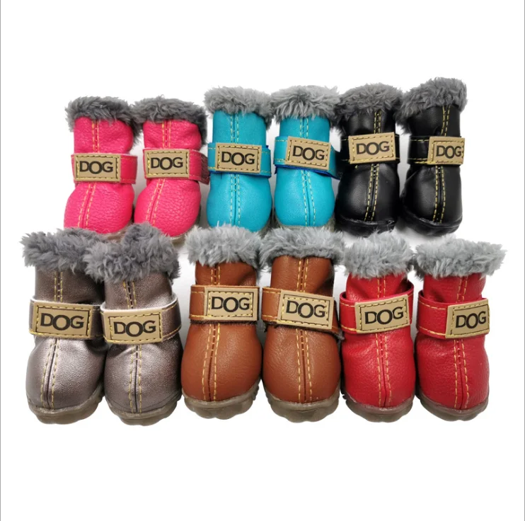 

2021 fashion cute pet foot protector dog shoes waterproof pet dog winter shoes
