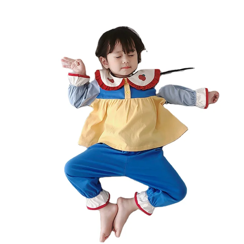 

Autumn and winter children's suit Korean girl ladies princess home two-piece pajamas