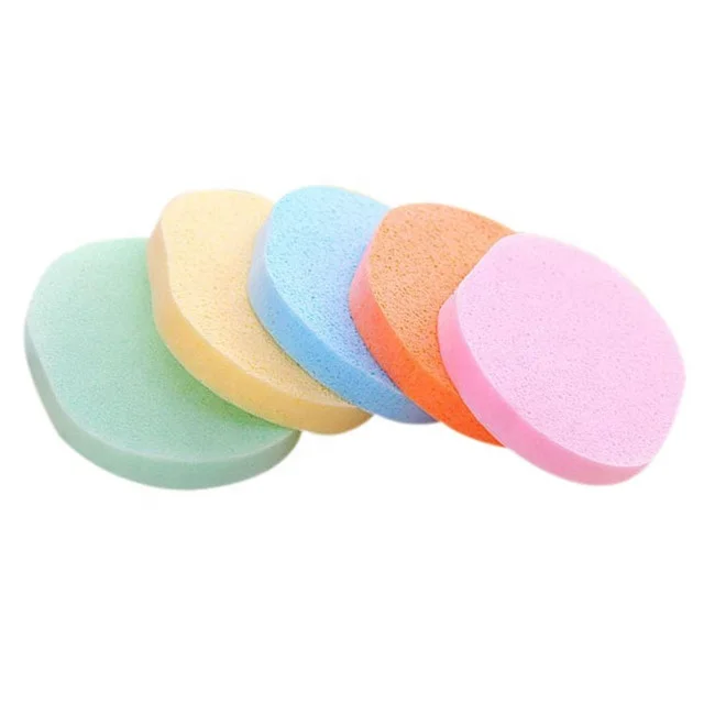 

2021 Seaweed Facial Cleaning Puff Face Washing Sponge Puff, Pink, blue, yellow, orange