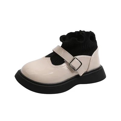 

Nian OEM Scarpe Sicure Little kids Manufacturer Flat High Quality Cheapest Girls Children Casual Shoes, Black pink beige