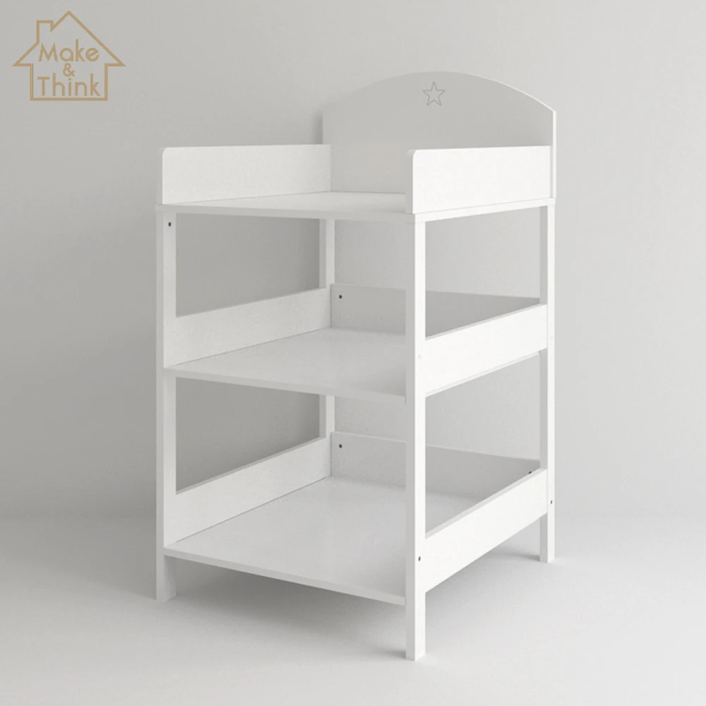 
Baby kids bath wooden nappy diaper changing station table storage a langer 