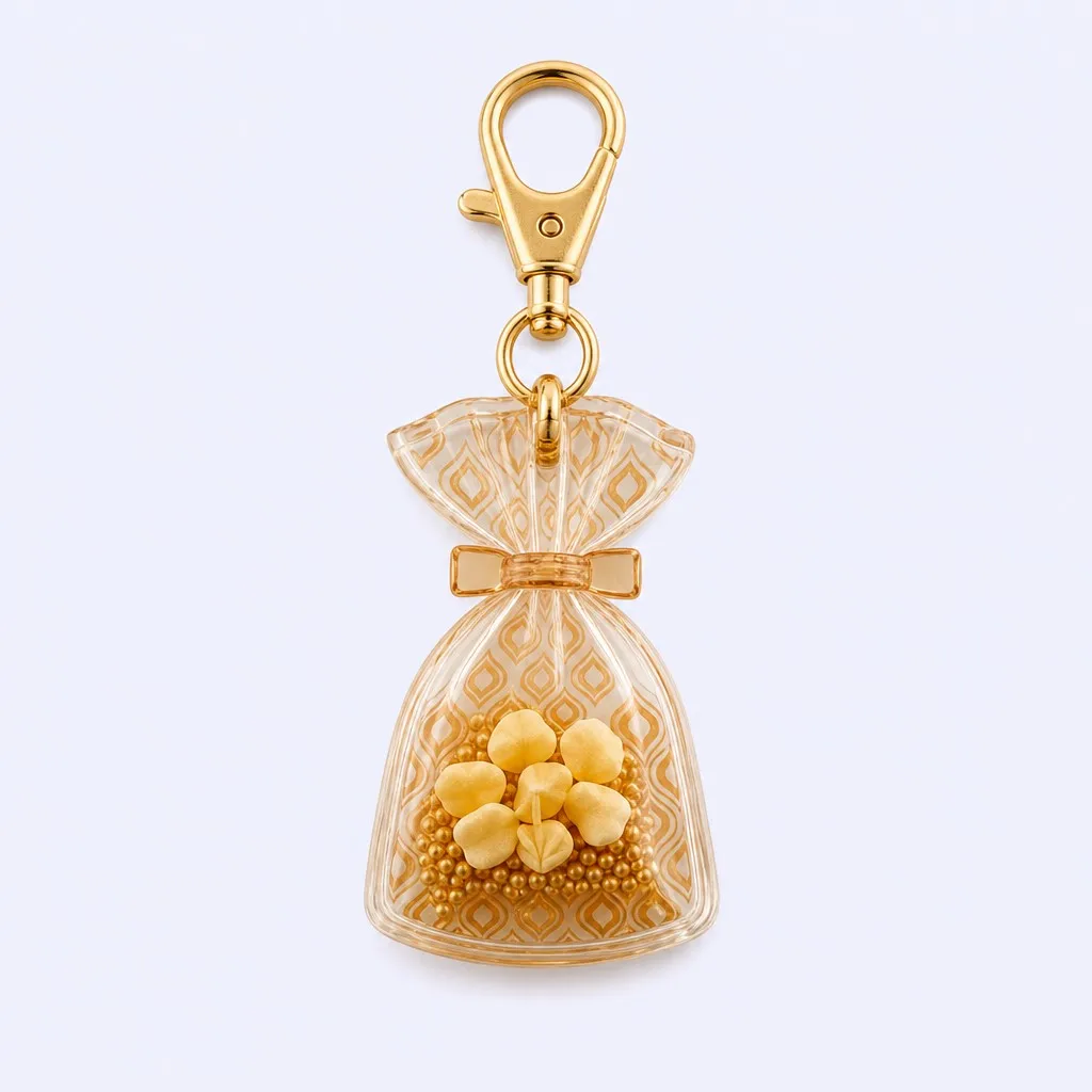 Style 3 - Caramel Toffee Geometric Keychain